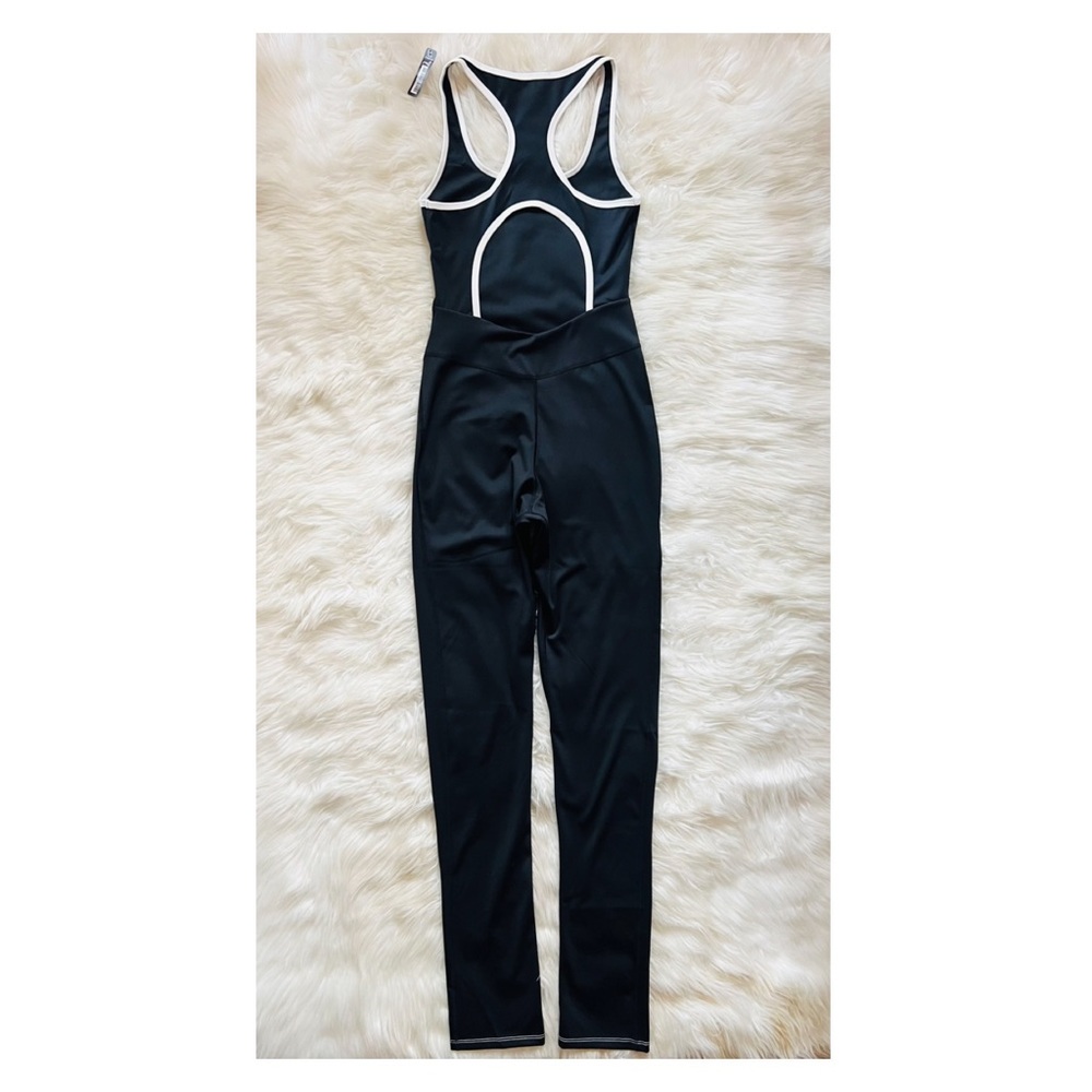 New! BOOTAYBAG Cut-Out Ellyette Jumpsuit in Black - Picture 9 of 13